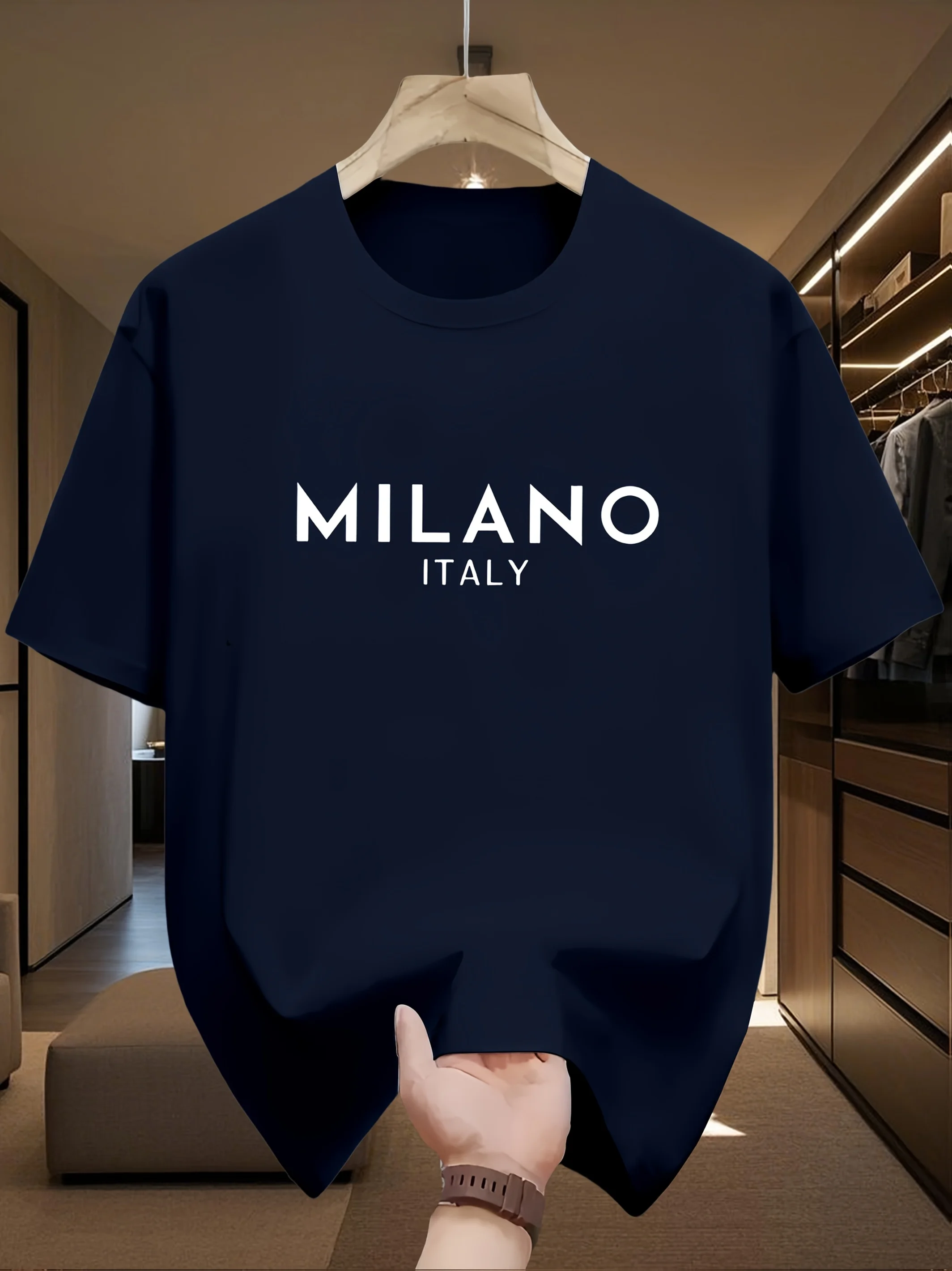Street Fashion Milan - Men's 100% Pure Cotton T-Shirt, Fashion
