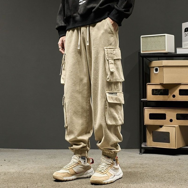 Street Fashion Harajuku - Khaki Male Trousers Biker Low Price