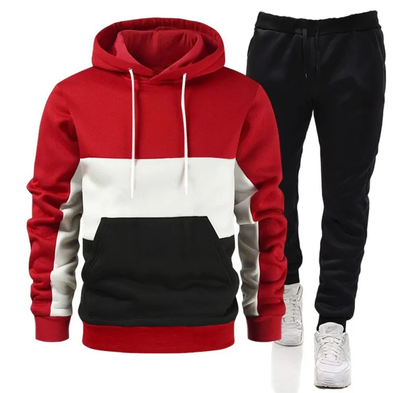 Street Fashion Hoodie - Men's2 pcsBrand Autumn and Winter Hoodie