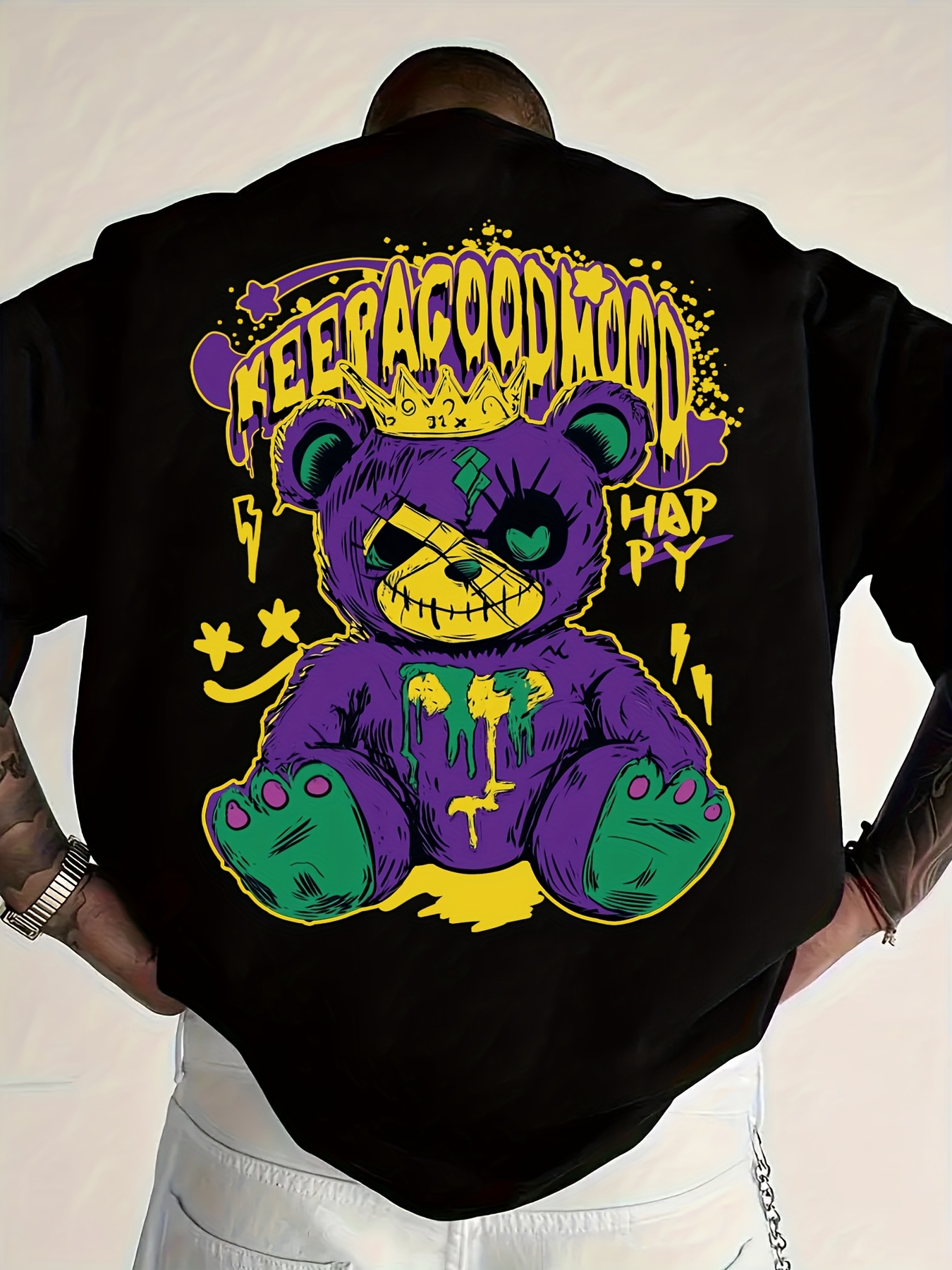 Street Fashion Graffiti - Fashionable new men's personalized teddy bear