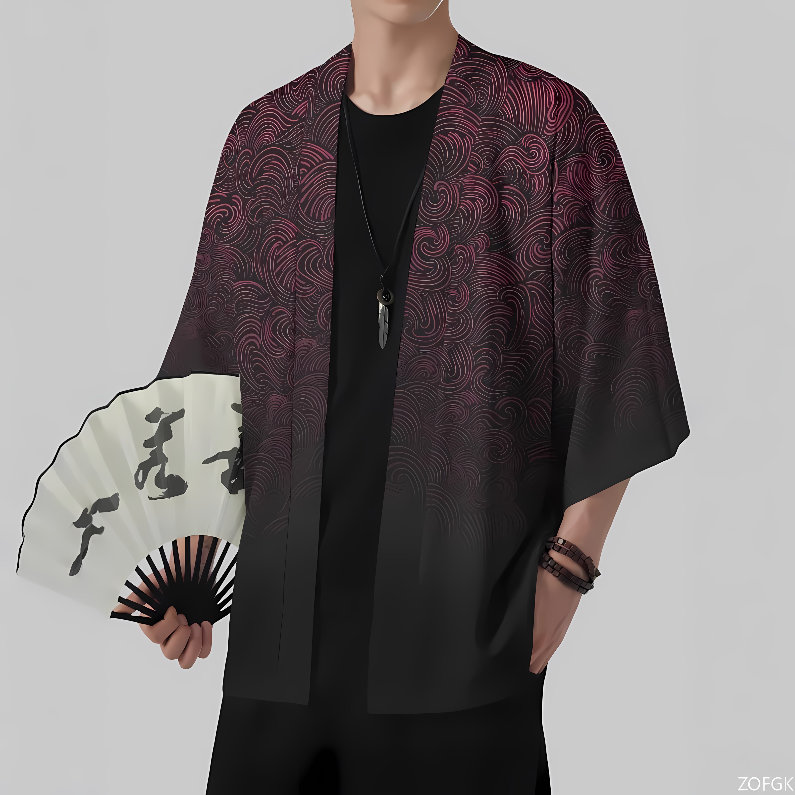 Street Fashion Kimono - 2026 Summer New Men's Kimono with