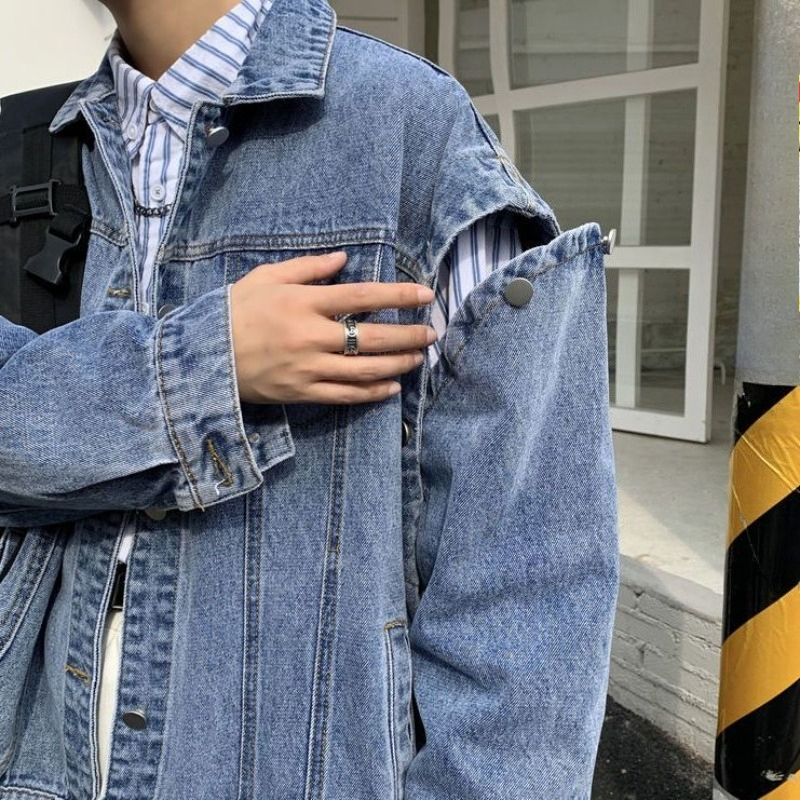 Casual Button Loose Male Jean  - Street Fashion Jeans Men 评论和价格