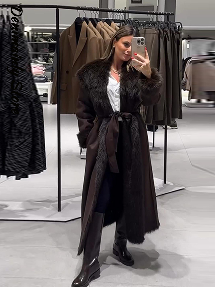 Fashion Luxury Faux Fur Trimme - Street Fashion Winter 2025 评论和价格