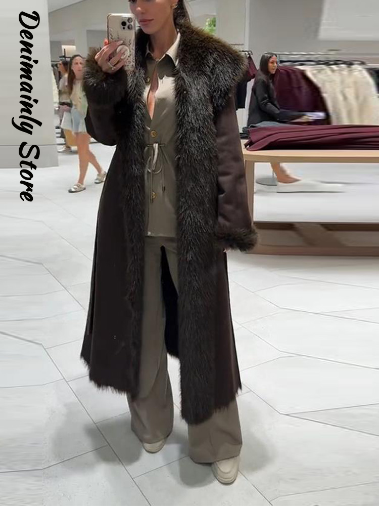 Fashion Luxury Faux Fur Trimme - Street Fashion Winter 2025 评论和价格