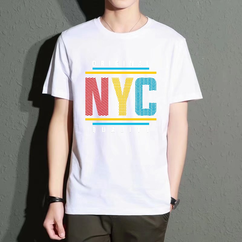 Men's Black Round-Neck Short-S - Street Fashion Nyc 评论和价格