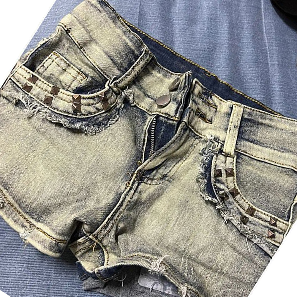 Retroy2K American Rivet Shorts - Girl Fashion Street 评论和价格