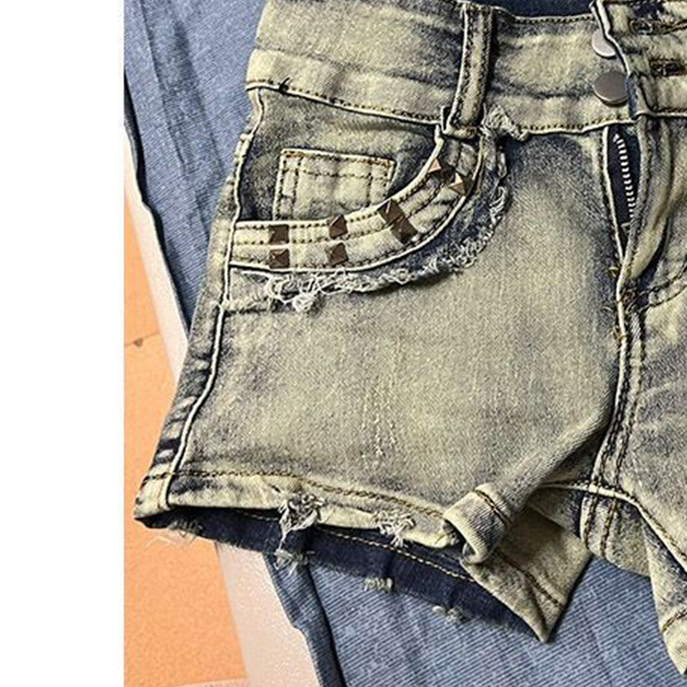 Retroy2K American Rivet Shorts - Girl Fashion Street 评论和价格