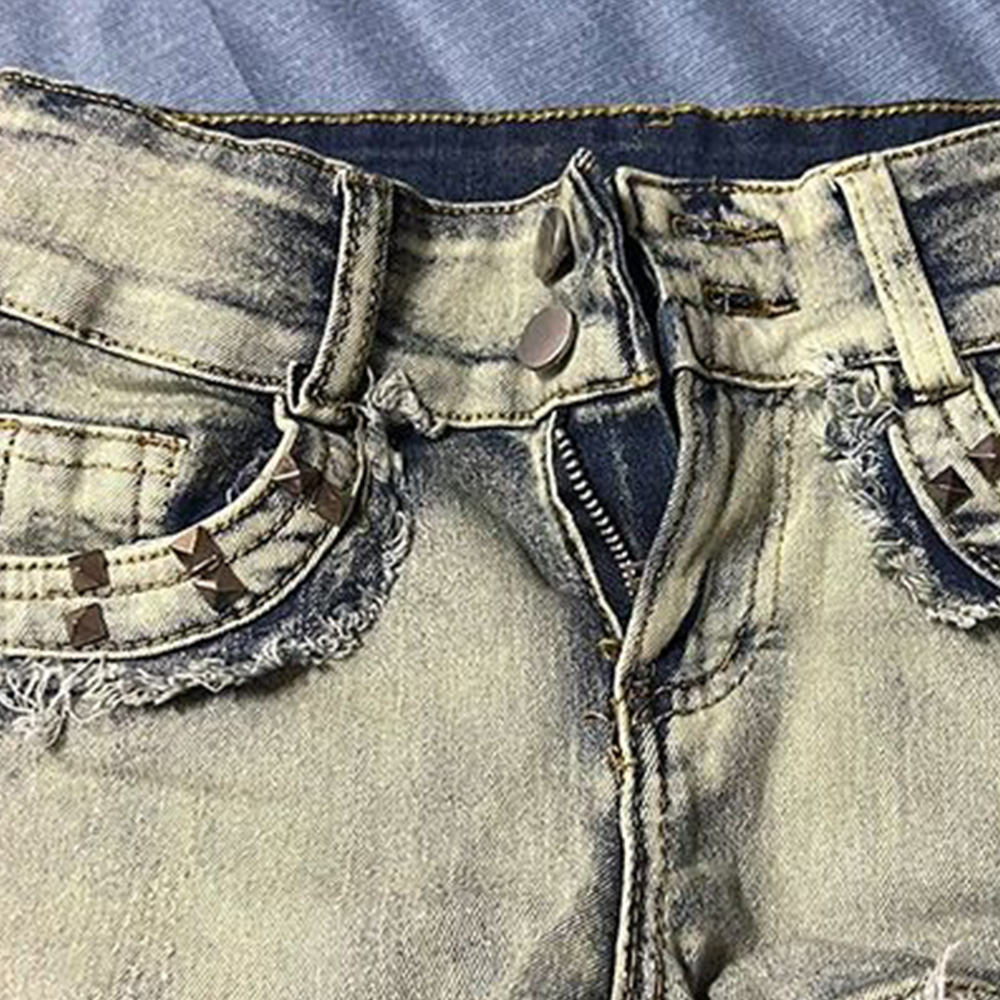 Retroy2K American Rivet Shorts - Girl Fashion Street 评论和价格