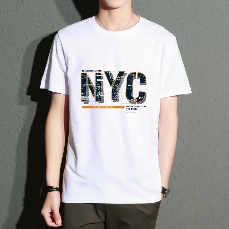 Men's Black Round-Neck Short-S - Street Fashion Nyc 评论和价格