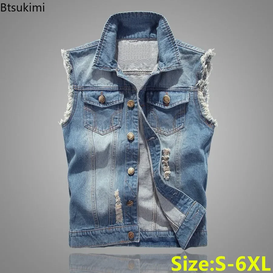 Fashion New Denim Sleeveless J - Street Fashion Jeans Men 评论和价格