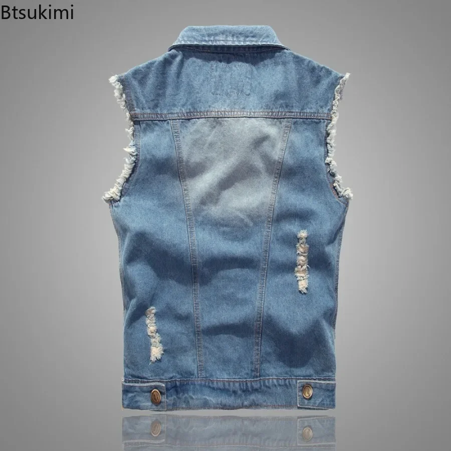 Fashion New Denim Sleeveless J - Street Fashion Jeans Men 评论和价格