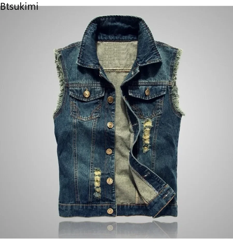 Fashion New Denim Sleeveless J - Street Fashion Jeans Men 评论和价格