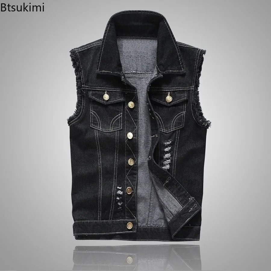 Fashion New Denim Sleeveless J - Street Fashion Jeans Men 评论和价格