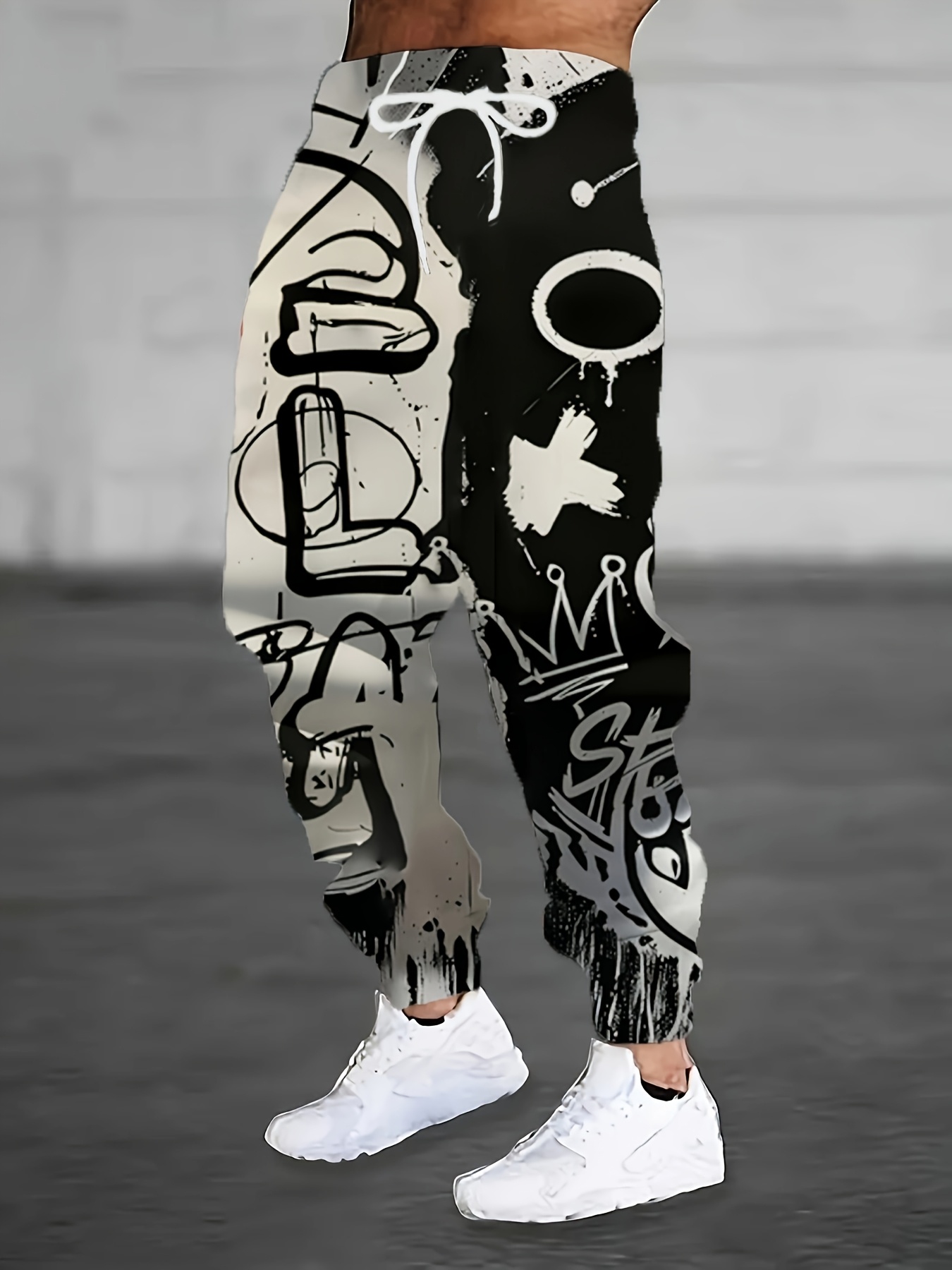 New Men's Fashion Autumn Lette - Street Fashion Graffiti 评论和价格