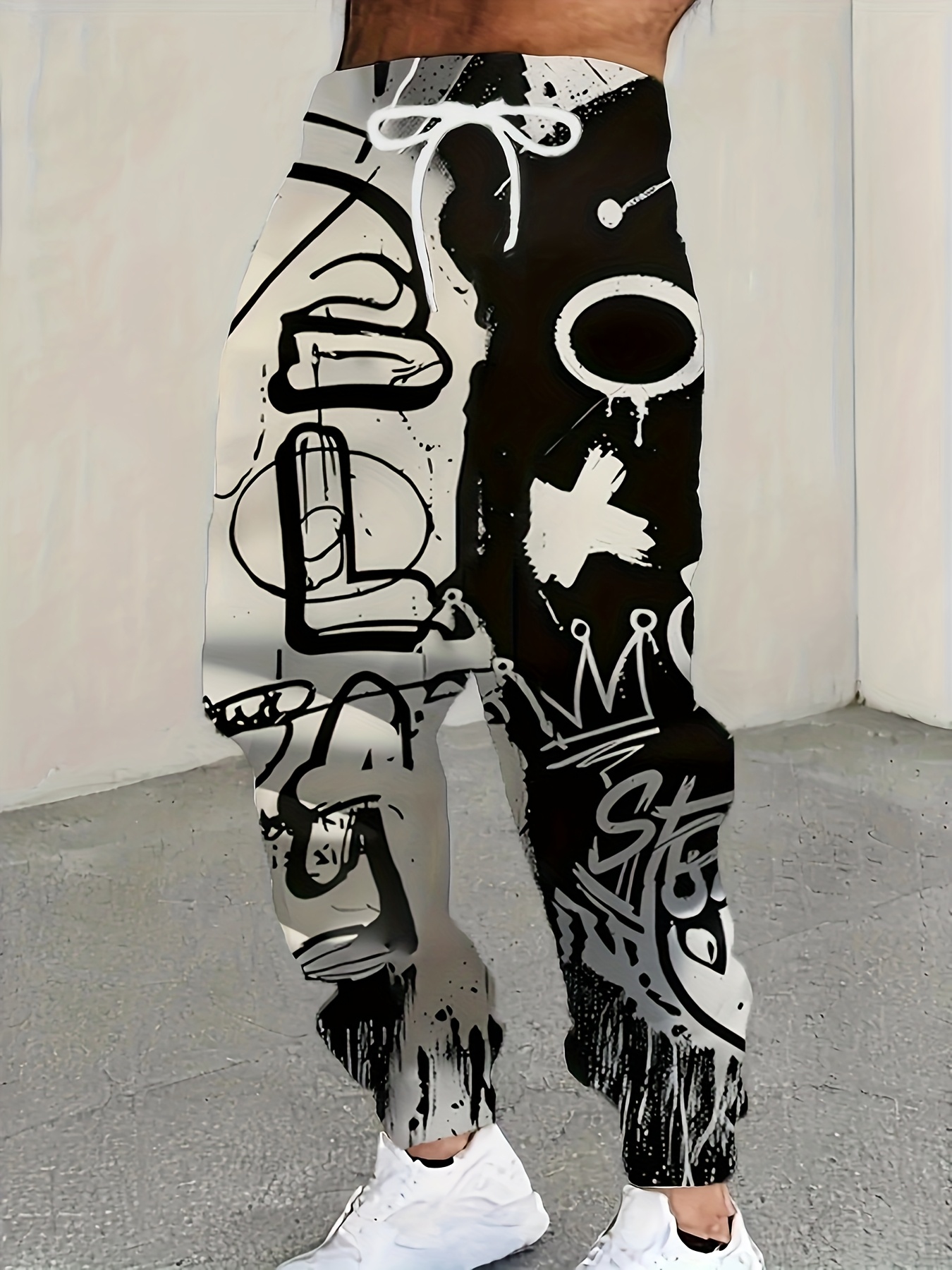 New Men's Fashion Autumn Lette - Street Fashion Graffiti 评论和价格