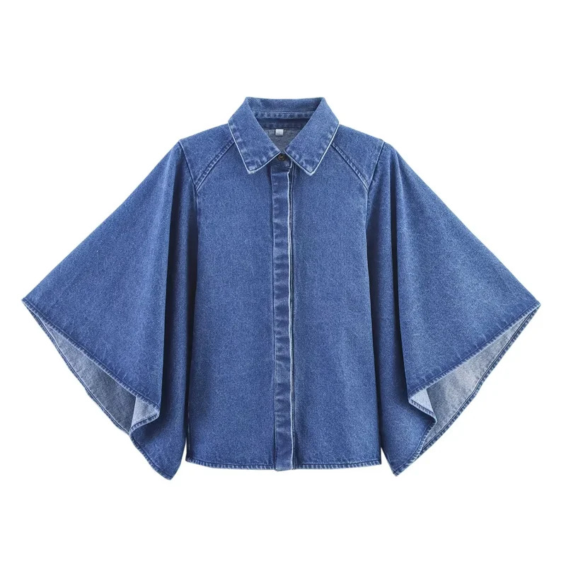 Vintage Denim Shirt for Women  - Street Fashion Kimono 评论和价格
