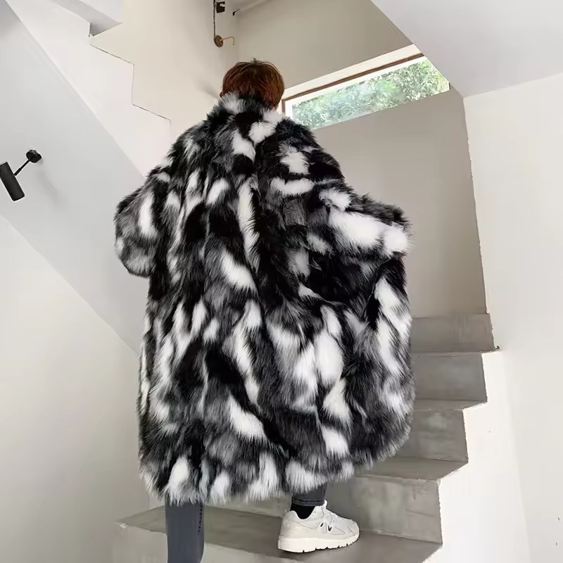 Winter Hip Hop Long Faux Fur C - Street Fashion Korean 评论和价格