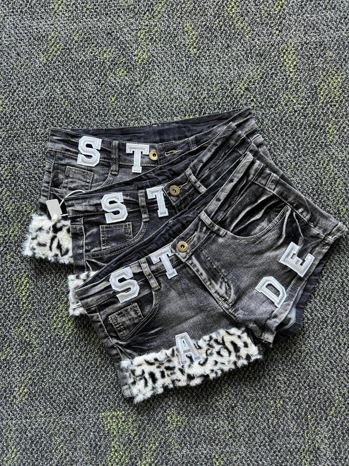 Y2k Embroidered Patch Denim Sh - Street Fashion Harajuku 评论和价格
