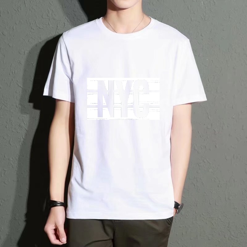 Men's Black Round-Neck Short-S - Street Fashion Nyc 评论和价格