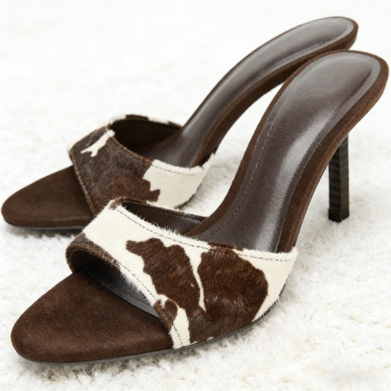 High Quality Suede Thin Heeled - Street Fashion Graffiti 评论和价格