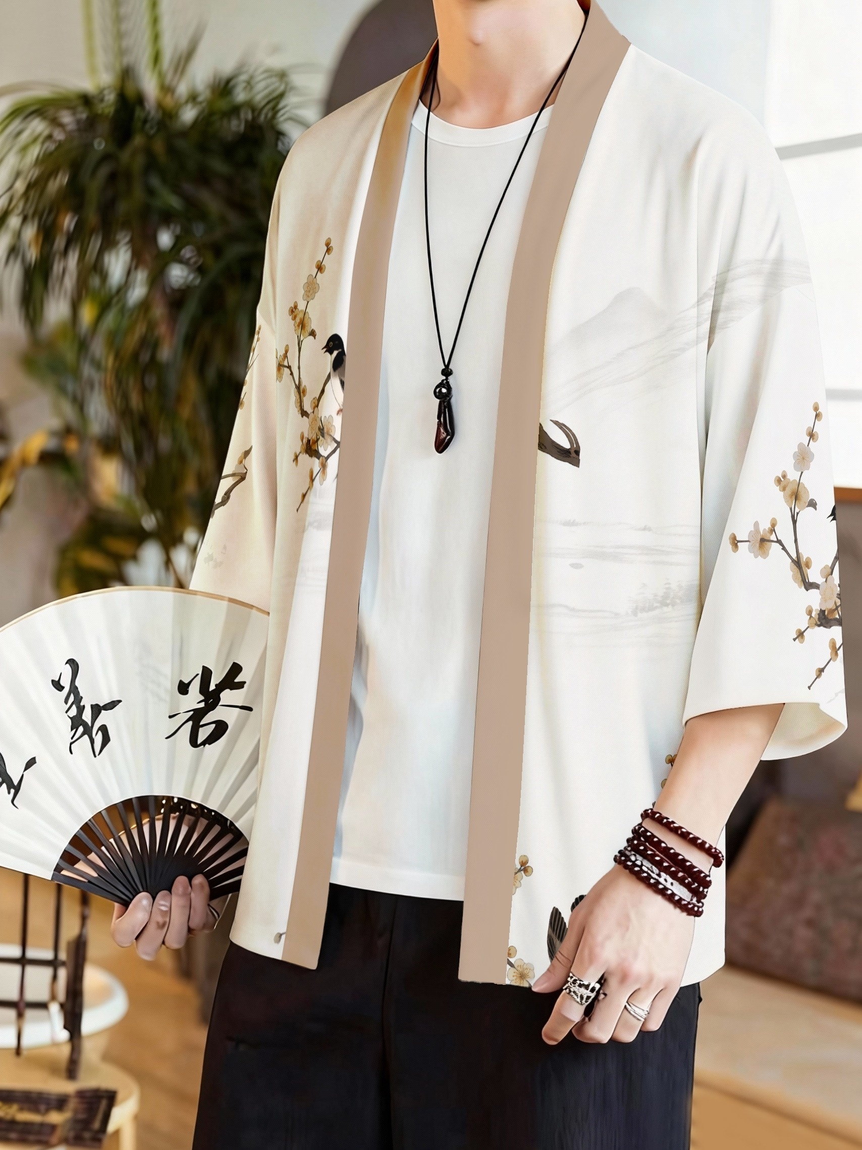 2026 Summer New Men's Kimono 3 - Street Fashion Kimono 评论和价格