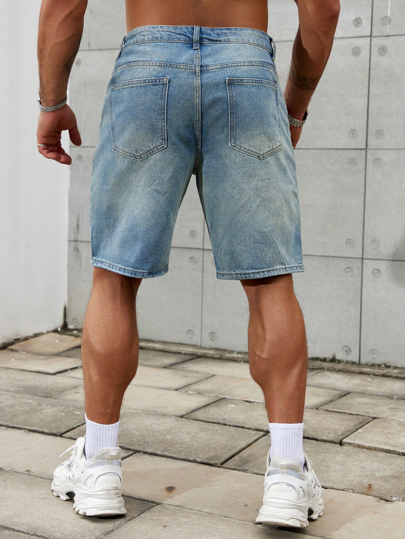 New Fashion Mens Ripped Short  - Street Fashion Jeans Men 评论和价格