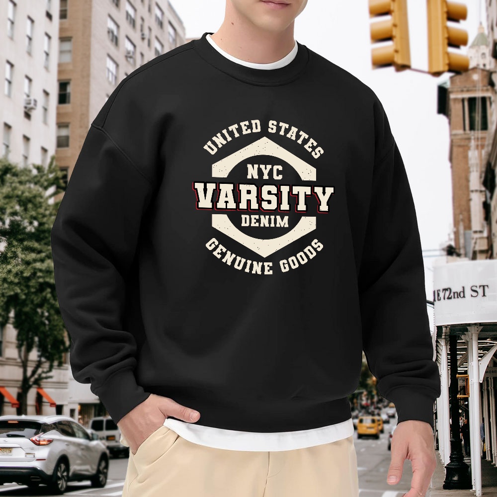 Men's Black Crew Neck Pullover - Street Fashion Nyc 评论和价格