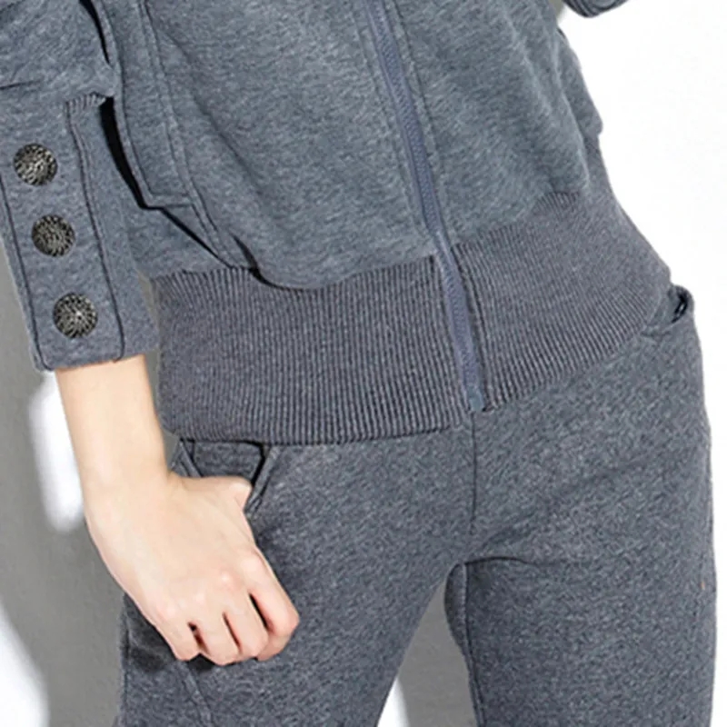 Winter 2 Pieces Sets Hooded Pl - Street Fashion Korean 评论和价格