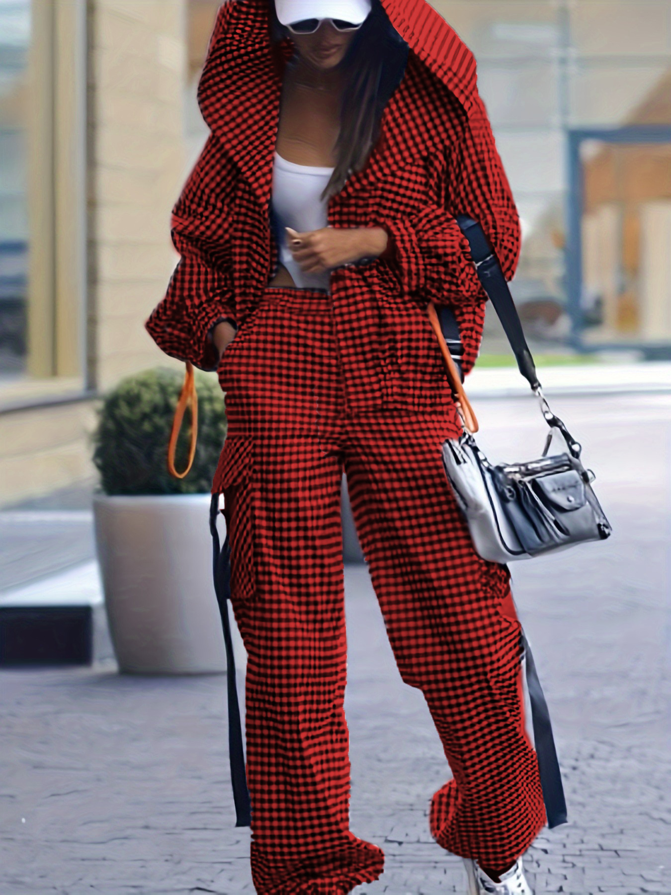 Spring Autumn Casual Plaid Pri - Street Fashion Hoodie 评论和价格