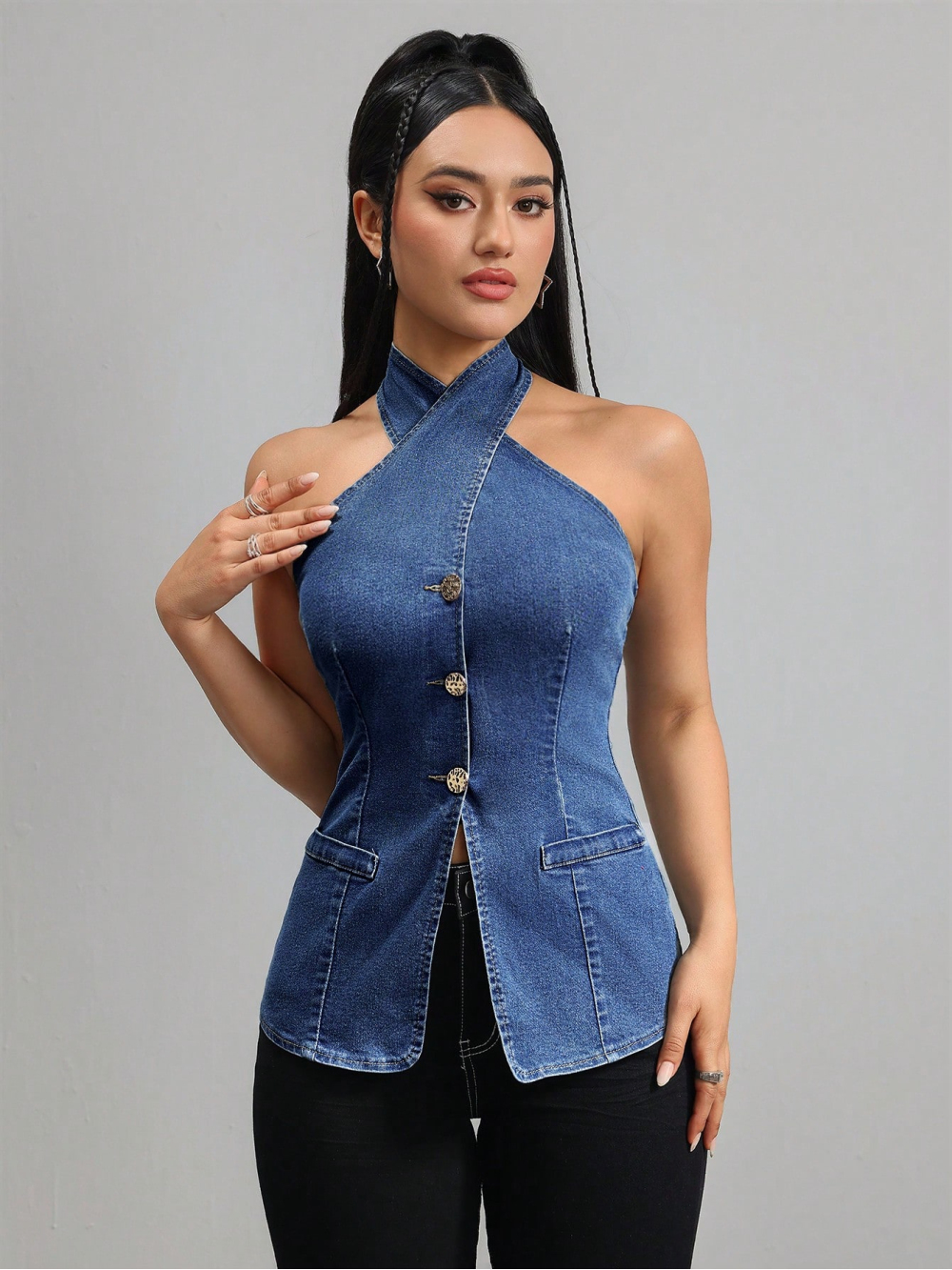 2026 new neck hanging sleevele - Girl Fashion Street 评论和价格