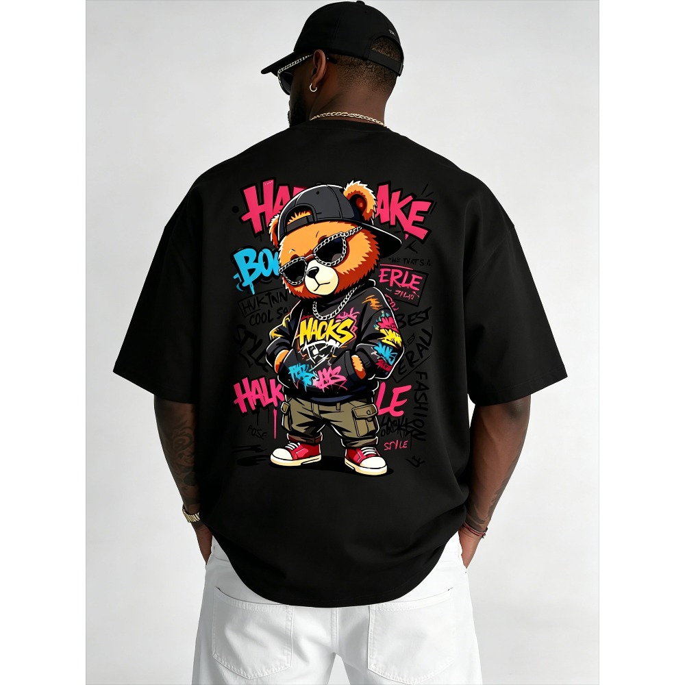 European and American Men's Su - Street Fashion Graffiti 评论和价格