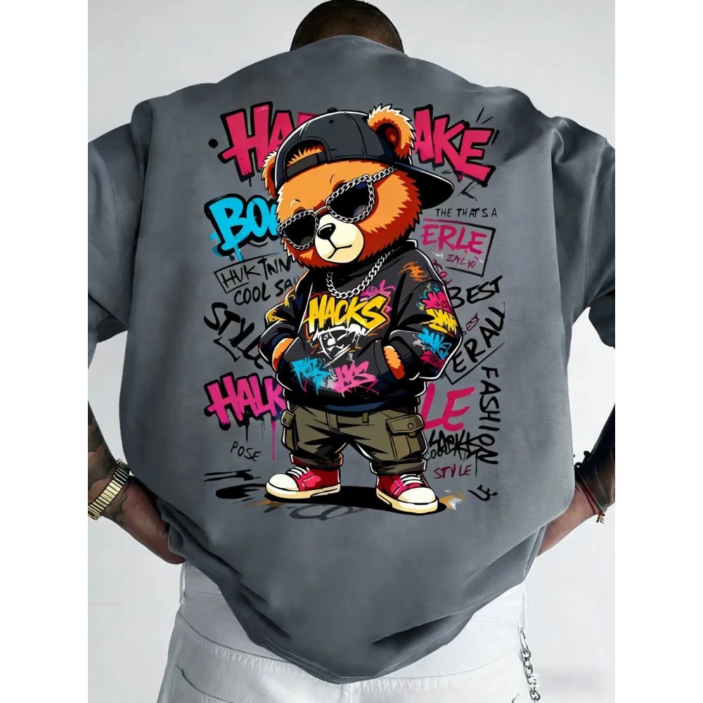 European and American Men's Su - Street Fashion Graffiti 评论和价格