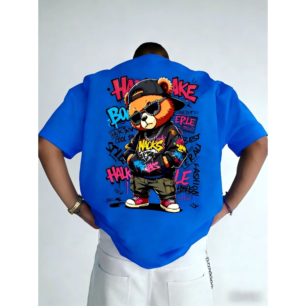 European and American Men's Su - Street Fashion Graffiti 评论和价格