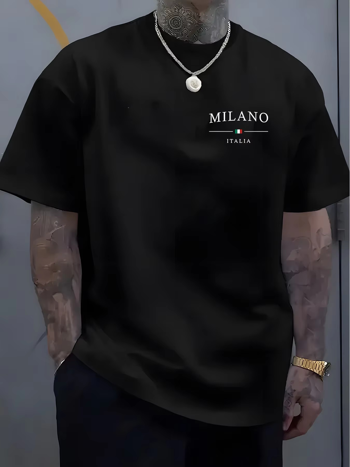 Men's casual short sleeved T-s - Street Fashion Milan 评论和价格