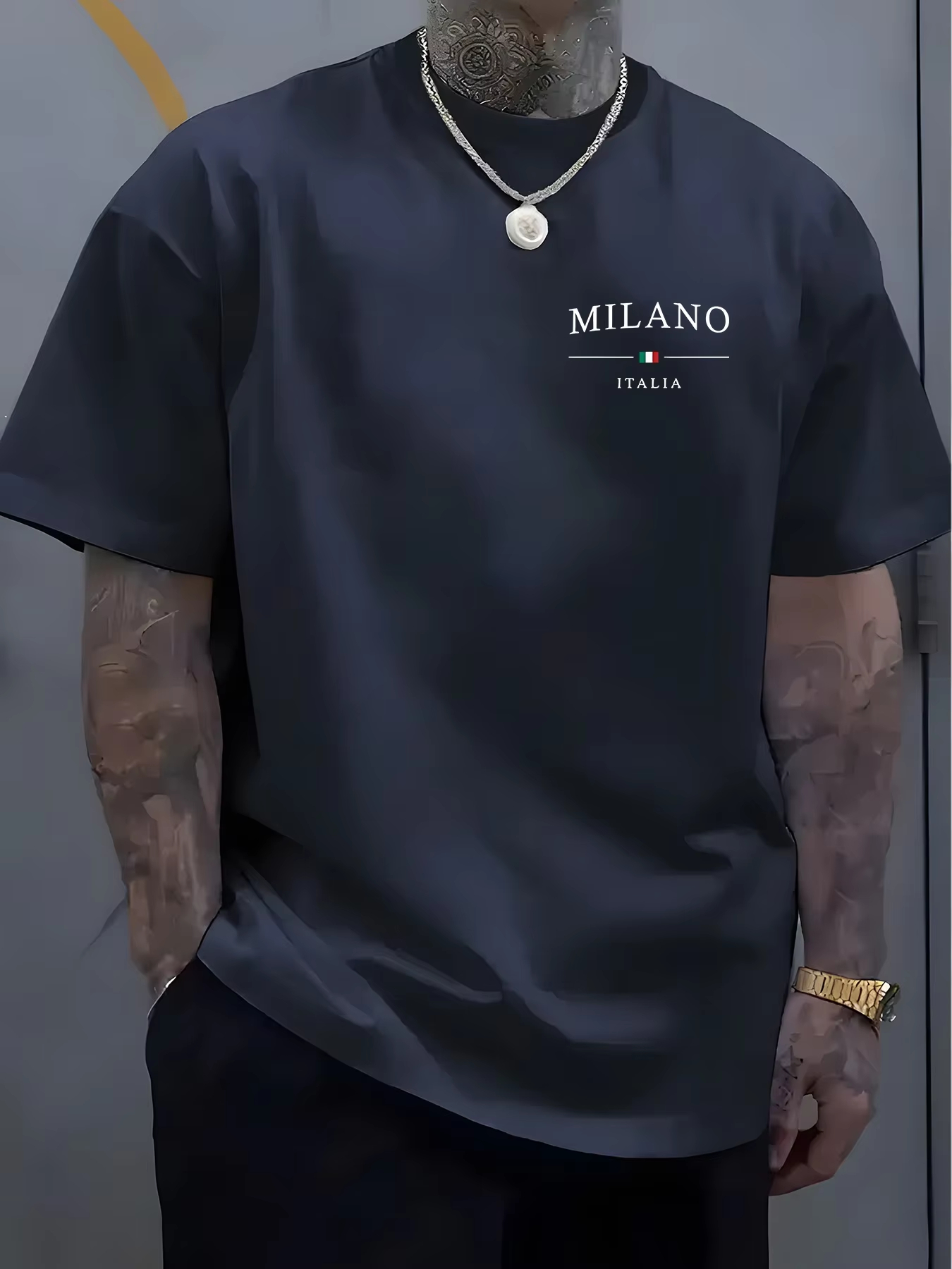 Men's casual short sleeved T-s - Street Fashion Milan 评论和价格