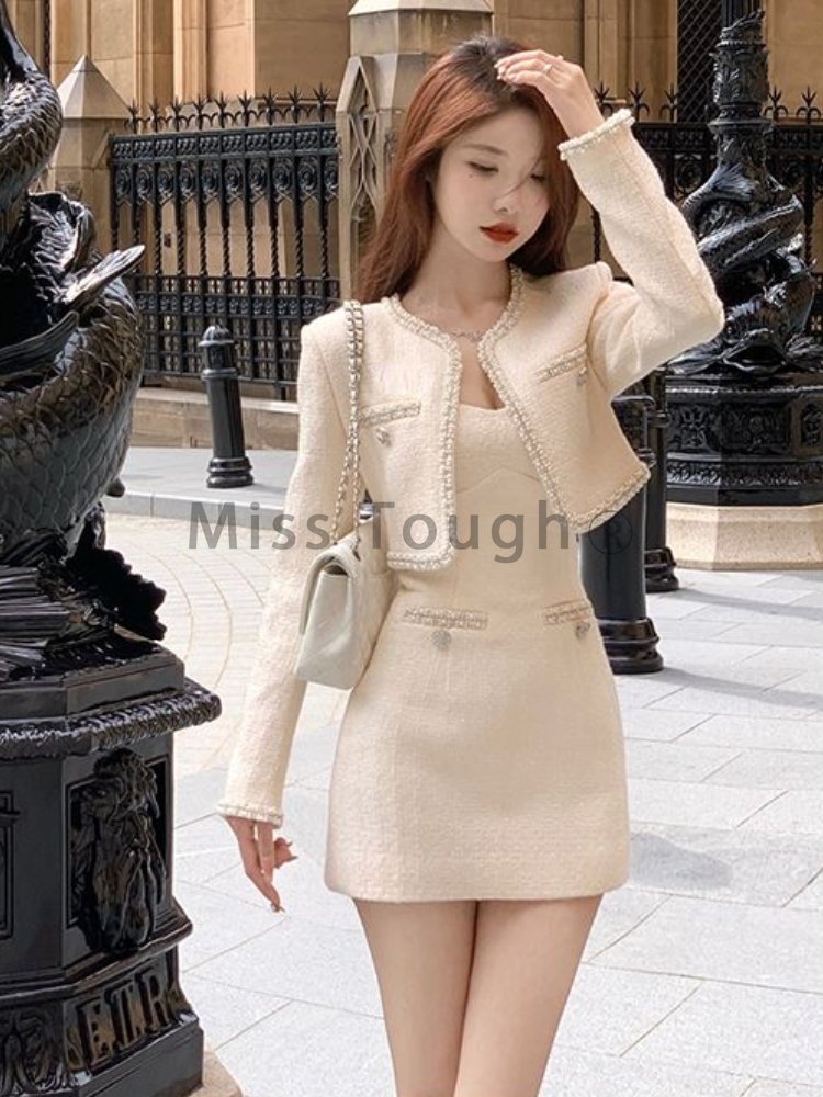 Frence Elegant Two Piece Set W - Street Fashion Korean 评论和价格