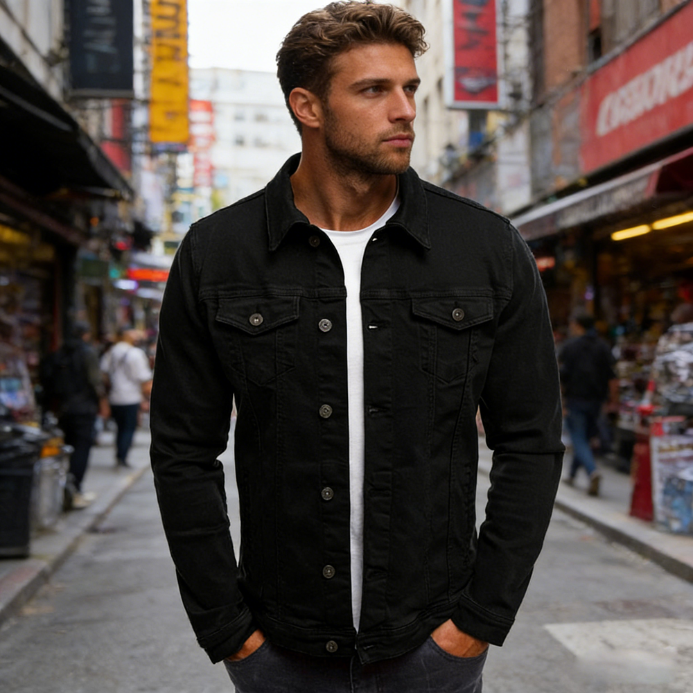 Spring Autmn Men's Denim Jacke - Street Fashion Jeans Men 评论和价格