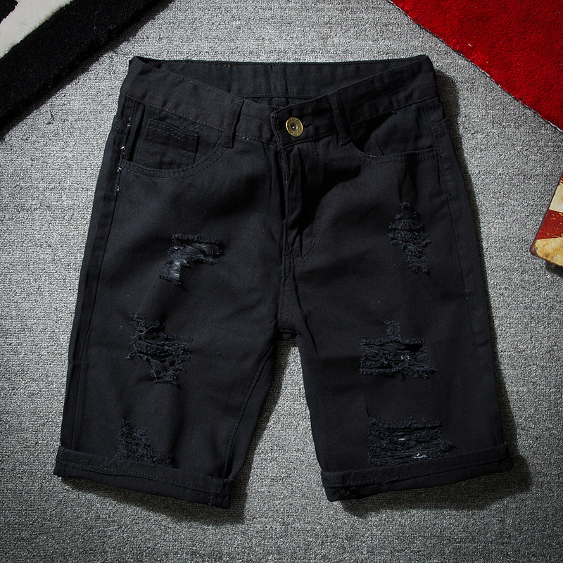 Men White Denim Shorts New Sum - Street Fashion Jeans Men 评论和价格