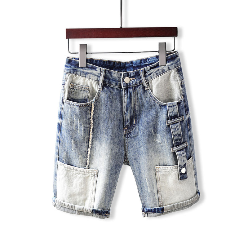 Men's Short Jeans Pants with P - Street Fashion Jeans Men 评论和价格