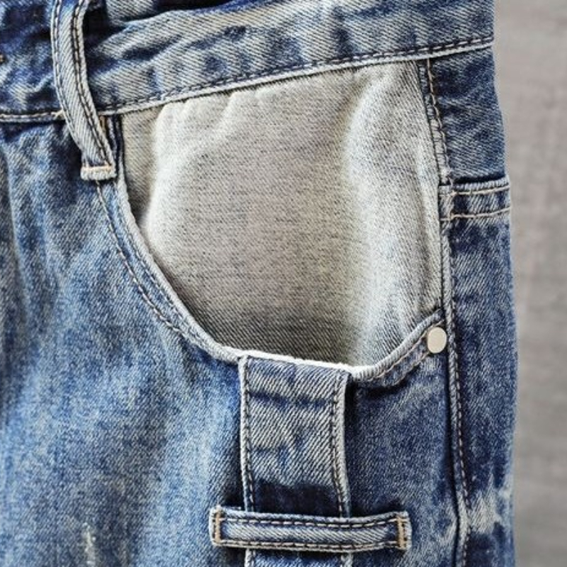 Men's Short Jeans Pants with P - Street Fashion Jeans Men 评论和价格