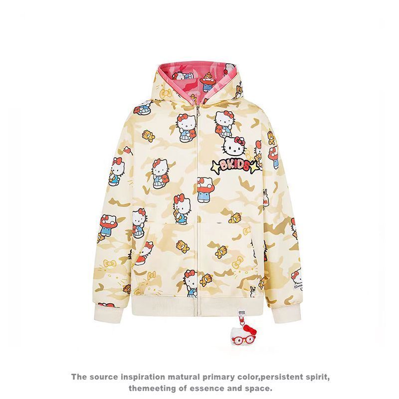 Ins New Hello Kitty Bapes Camo - Street Fashion Hoodie 评论和价格
