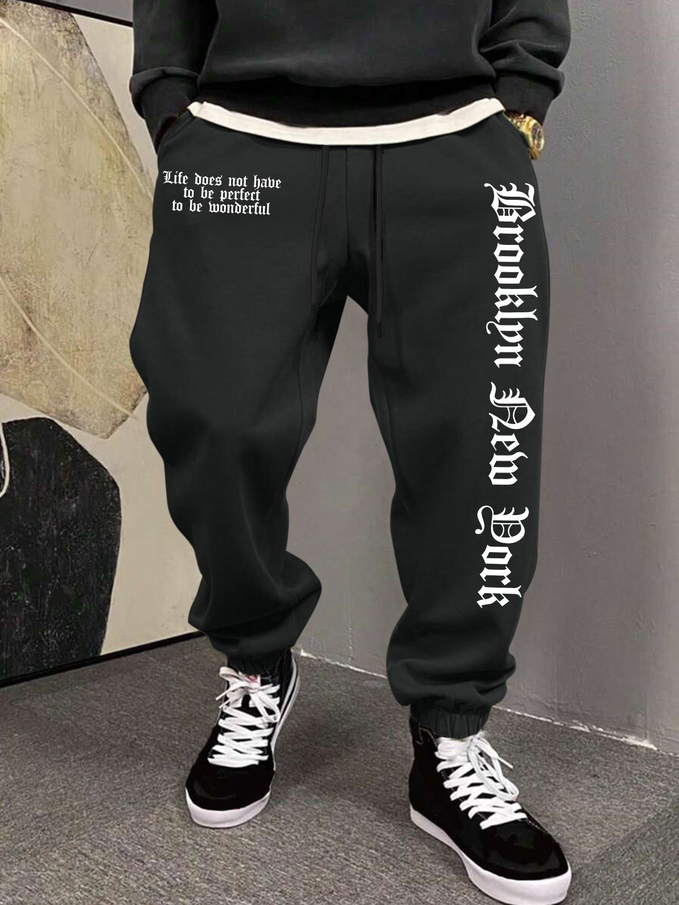 Men's Aesthetic NYC Life Sloga - Street Fashion Nyc 评论和价格