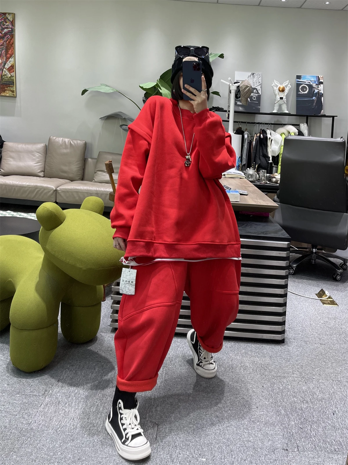Winter Casual Fashion Set Wome - Street Fashion Hoodie 评论和价格