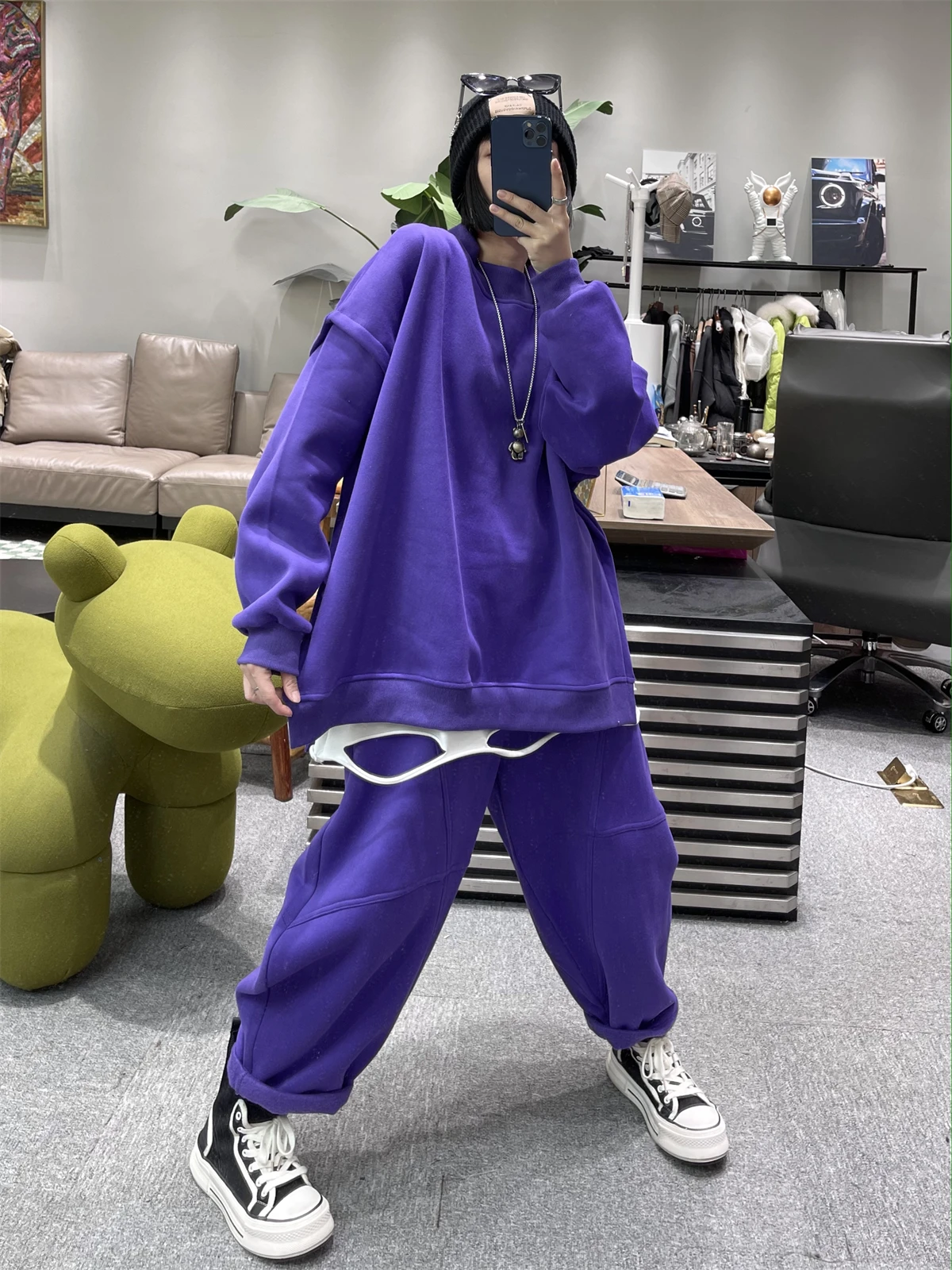 Winter Casual Fashion Set Wome - Street Fashion Hoodie 评论和价格