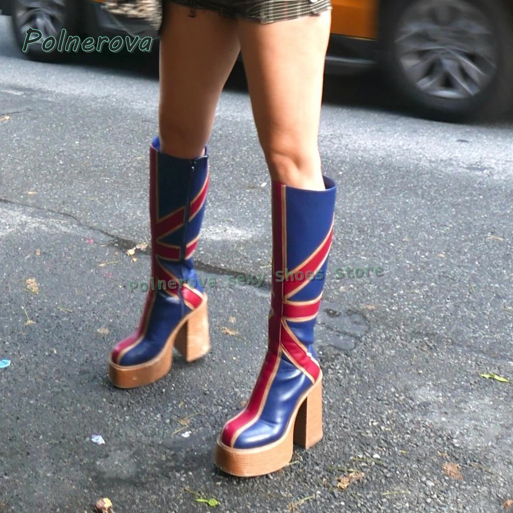Union Jack Platform Fashion Bo - Girl Fashion Street 评论和价格
