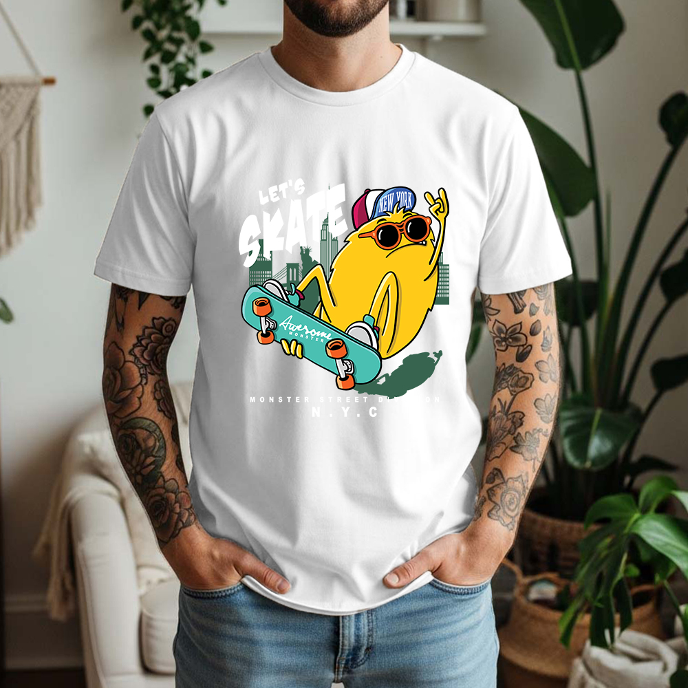 100% Cotton NYC Skate Monster  - Street Fashion Nyc 评论和价格